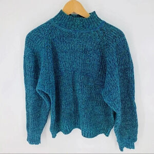 Vintage 80s 90s crop mock turtle shaker sweater